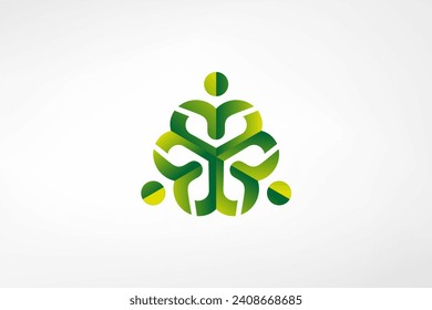 Three human hearts forming a unique and simple community symbols. Suitable for non-profit, internet, fashion brand logos, personal brands, and others.