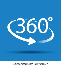 three hundred and sixty degree abstract icon