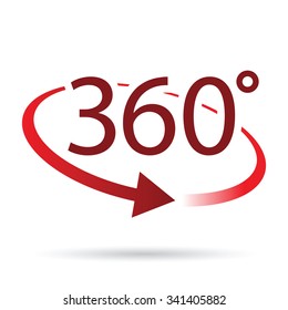 three hundred and sixty degree abstract icon