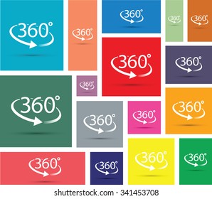 three hundred and sixty degree abstract icon