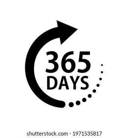 Three hundred and sixty five days a year icon.