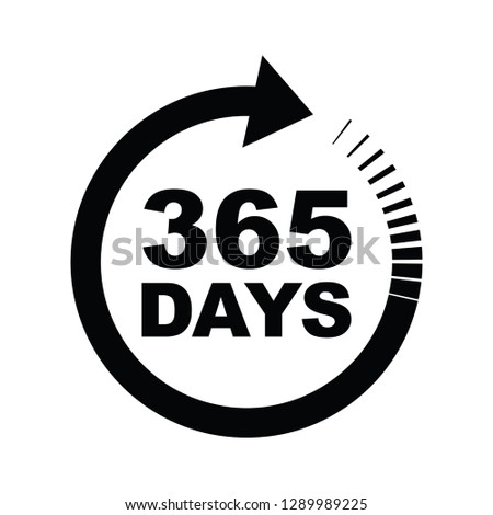 Three hundred and sixty five days a year icon 