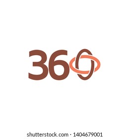 three hundred and sixty number logo vector. 360 Logo
