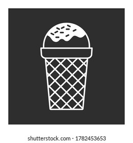 Three ice creams balls icons. Cartoon ice cream food. Vector art illustration isolated on white eps10