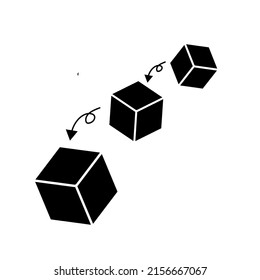 THREE ICE CUBE ROLLS, BLACK WHITE