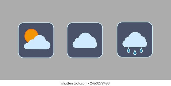 three icons of bad weather