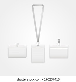 Three identification cards.Vector illustration.