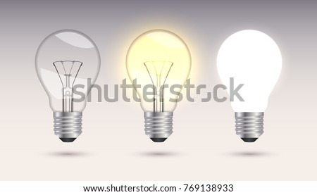 Three incandescent lamps.