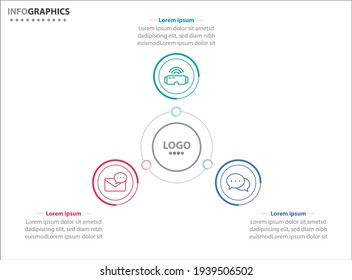 Tres elementos de infografía. Ilustración vectorial. Plantilla de negocio de vectores para presentación. Línea de tiempo con opción 3. 
Plantilla de diseño de etiquetas de vectores Infografía con iconos y 3 opciones o pasos.