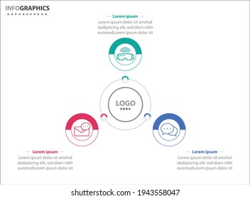 Tres elementos de infografía. Ilustración vectorial. Plantilla de negocio de vectores para presentación. Línea de tiempo con opción 3. 
Plantilla de diseño de etiquetas de vectores Infografía con iconos y 3 opciones o pasos.