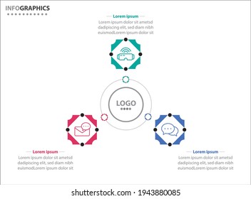 Three infographics element. Vector illustration. Vector business template for presentation. Timeline with 3 option. 
Vector Infographic label design template with icons and 3 options or steps.