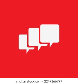 Three information bubble icons, graphic resource templates, and vector illustrations.