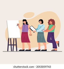 three innovative women characters group
