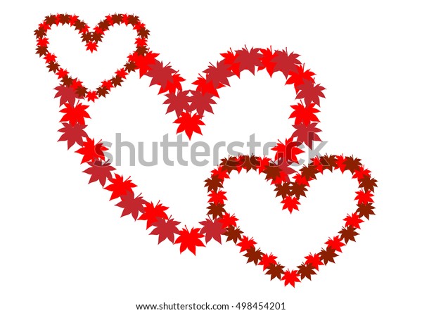 Three Intertwined Hearts Symbol Love Heart Stock Vector Royalty