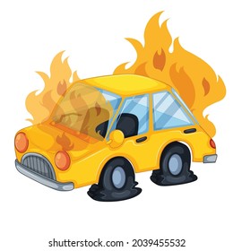 three isolated car crash scenes