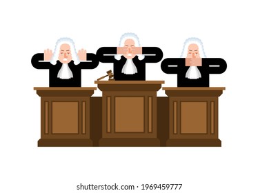 Three judges: blind judge, deaf judge and judge. bribery justice