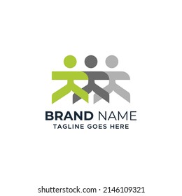 Three K Logo vector template, happy three people icons.