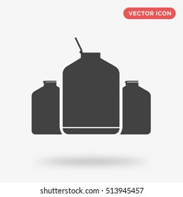 Three keg vector icon white background