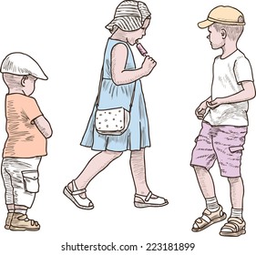 three kids
