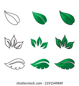 drei Arten von Blattsymbol