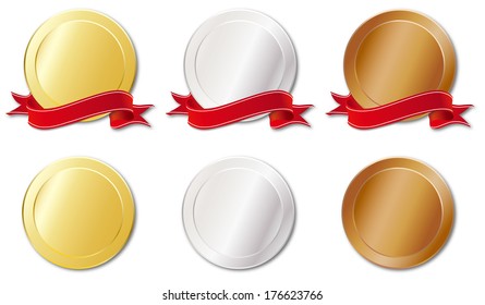 Three kinds of medals