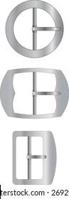 Three kinds of metal buckles