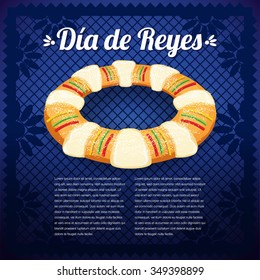 Three Kings Day - Copy Space - Rosca de Reyes Mexicana