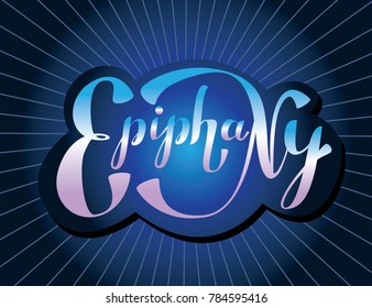 Three kings Day Epiphany Bethlehem star lettering 