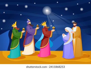 Three Kings Day - Epiphany - Stock Illustration as EPS 10 File