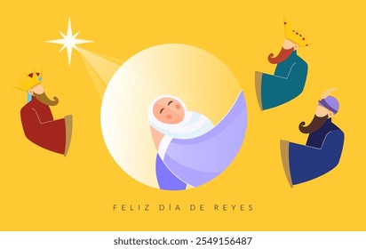 Three Kings Day - Epiphany - ilustração de stock como arquivo EPS 10