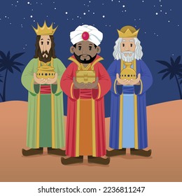 el día de los tres reyes, los tres sabios, el 6 de enero