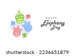 three kings epiphany day banner template