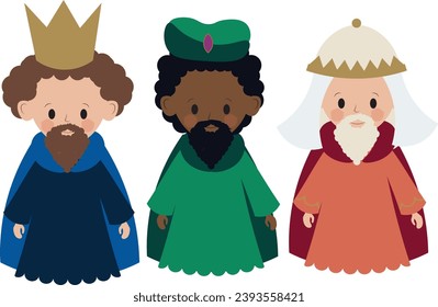 The three kings (Magi): Gaspar, Melchior and Balthasar.