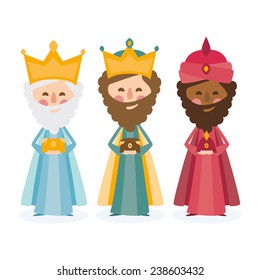 the three kings of orient on a white background 