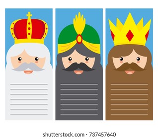 the three kings of orient. space for text