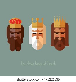 The three Kings of Orient wise men vector illustration 
