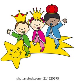 the three kings uploaded on a shooting star