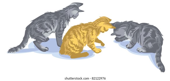 Three kittens