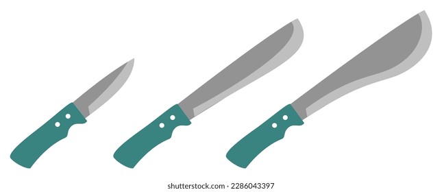 drei Messer flacher Design-Stil mit guter Qualität
