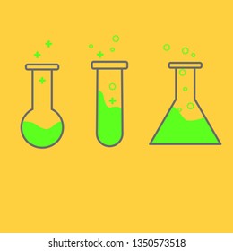 three laboratory icons