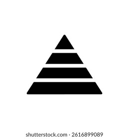 Three Layer Pyramid for Hierarchy Icon