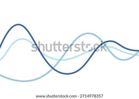 Three layered waves showing a dominant low frequency high amplitude carrier a higher frequency low amplitude signal and a faint interference envelope