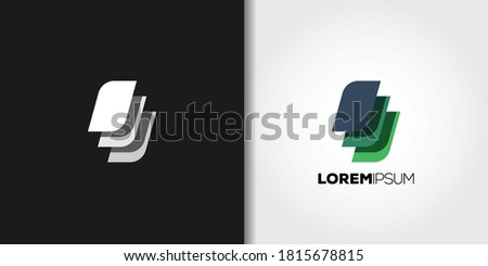 three layers logo template set vector