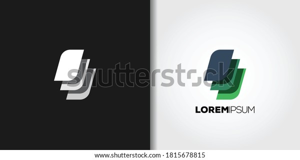 three layers logo\
template set vector