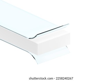 Three layers material. Vector illustration isolated on white background. The core material is between the upper and lower transparent layers. EPS10.