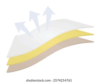 Three layers set. vector illustration