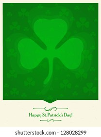 Three leaf clover background Vector illustration