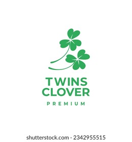 Three Leaf Clover Decorative Icon Logo for shop or studio