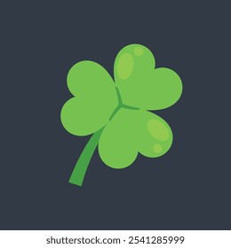 three leaf clover in flat vector design.