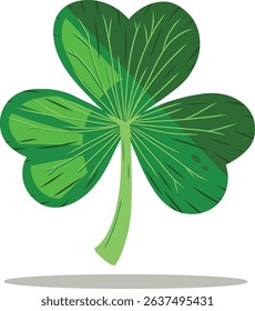 Three leaf clover green shamrock design illustration